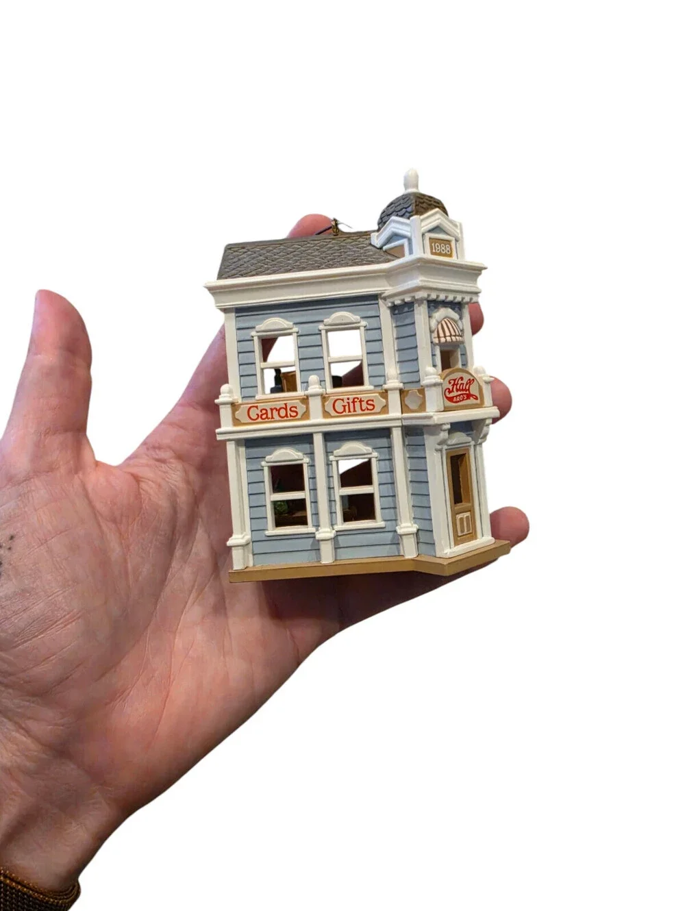 1988 Hallmark Christmas Ornament Hall Bro's Cards Shop Nostalgic Houses & Shops